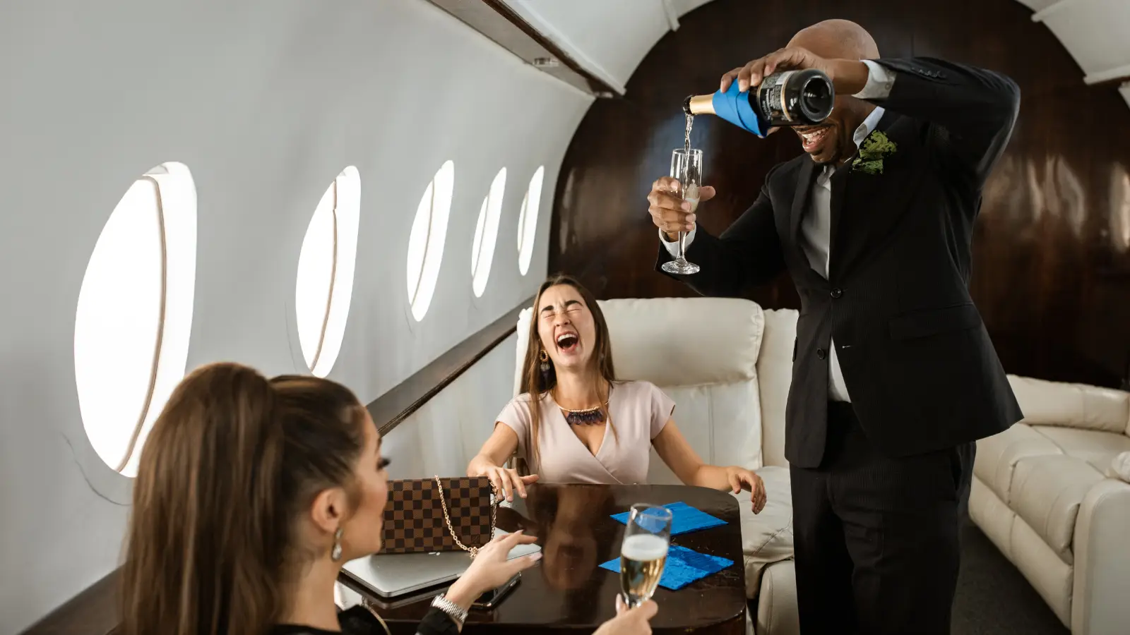 Swiftwings clients enjoying a shopping trip to paris on a chartered jet